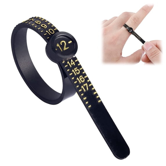 Ring Sizer Measuring Tool with Magnifier for Ring Measurer Size Clear Flexible Ruler for Men&Women