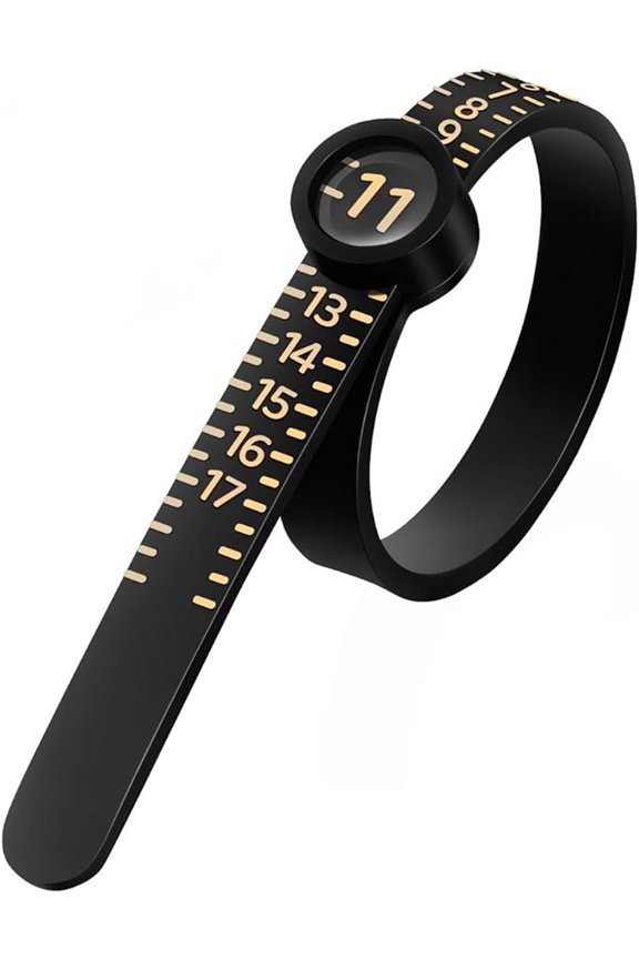 with Magnifier, for Ring Measurer and Ring Sizer Clear and Intuitive Reading, Plastic Ring Sizer with Lens, 1-17