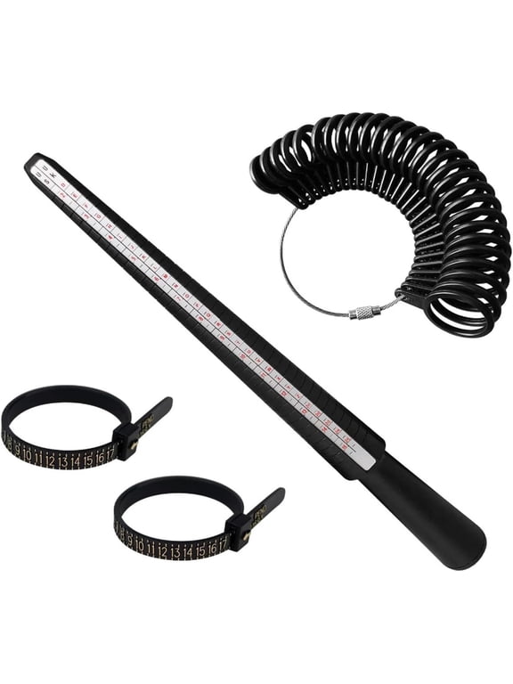 Ring Sizer UK, Ring Measurement Tool With Plastic Stick & Adjustable Sizing Belt, Accurate Size Measurement Tool For Jewelers, Wedding Rings, Men & Women
