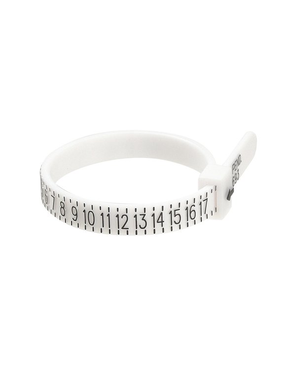 Ring Sizer US Official American Finger Measure Finger Gauge Measuring Belt for Men and Womens Sizes White 11.5x0.5x0.15cm