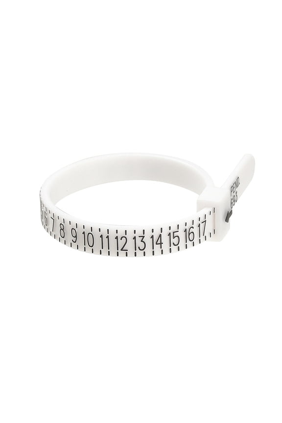 Ring Sizer US Official American Finger Measure Finger Gauge Measuring Belt for Men and Womens Sizes White 11.5x0.5x0.15cm