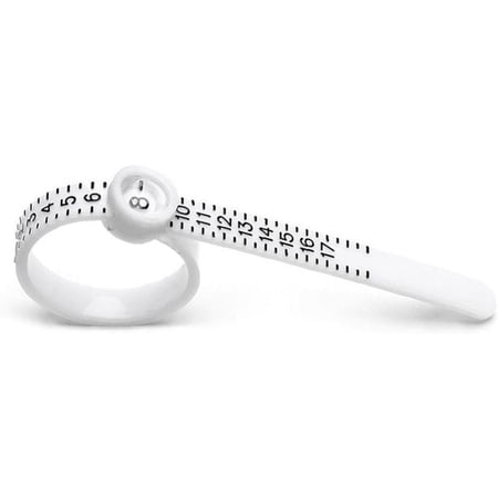 Ring Sizer Us, 1-17 Ring Measurement Tool with Ring Size Guide Chart for Women Men (white)