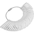 thumbnail image 1 of Ring Sizer, Wear Resistant Professional Finger Size Gauge Plastic Metal for Ring Customization(White), 1 of 5