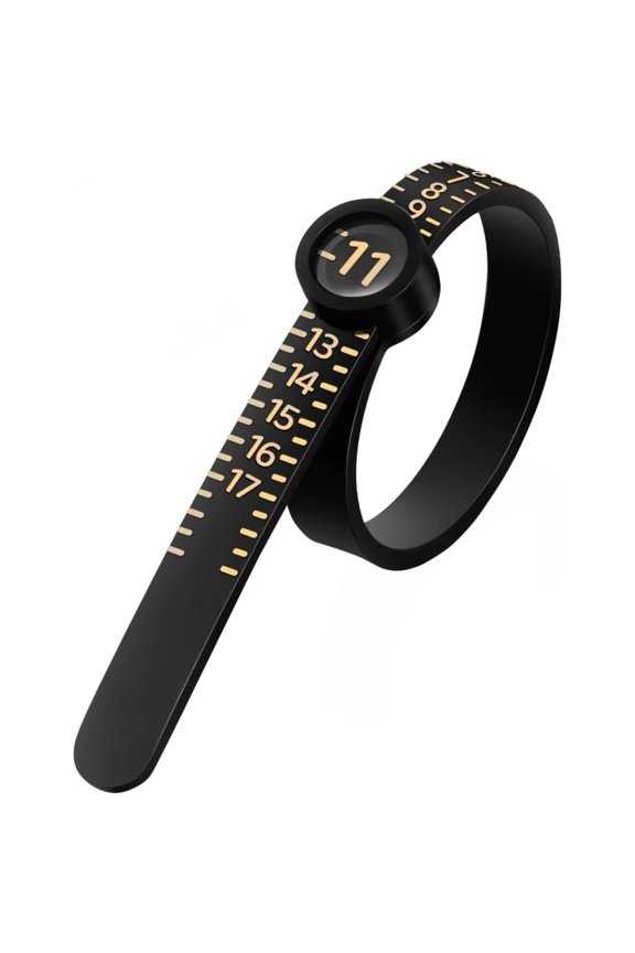 Ring Sizer with Magnifier, Plastic Ring Measuring Tool and Ring Size Gauge