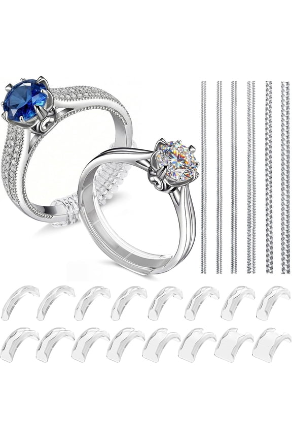 Ring Sizers for Loose Rings, Invisible Ring Adjuster for Band Fit | 22 Pack, 14 Styles, Ring Guards For Loose Rings, Single Ring Sizer, Spiral Clear Spacer Fits Men & Women Bands 1mm To 11mm
