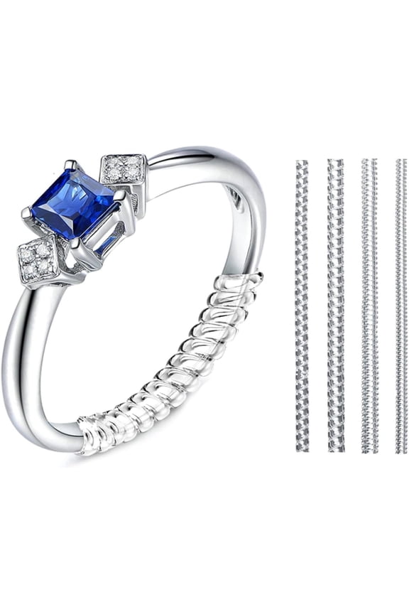 Ring Sizers for Loose Rings, Invisible Size Adjuster , Guards Spacer Tightener Resizer Fitter for Women Men, Make Smaller Without Resizing Thick Band (Transparent)