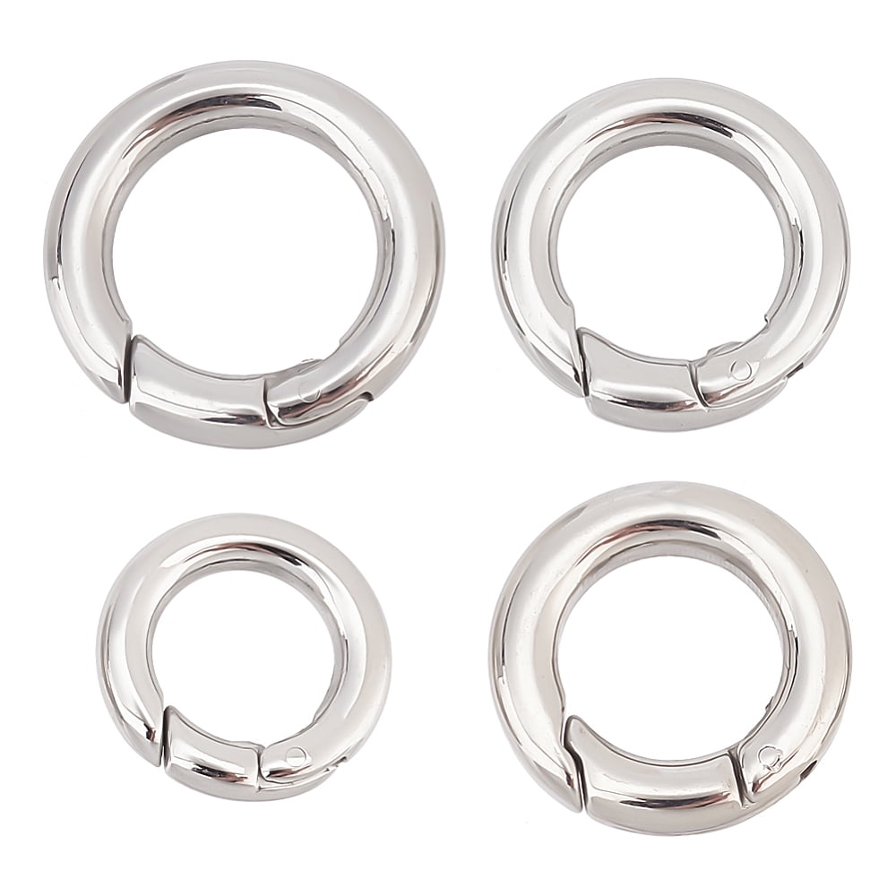 Gate Ring Color Ring Smooth 304 Stainless Steel Spring Gate Rings O Rings Snap Clasps ...