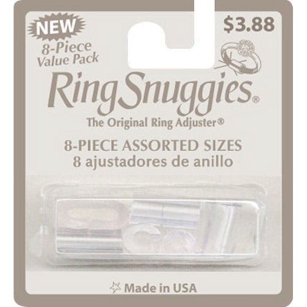 Ring Snuggies Clear Ring Adjusters, Assorted 8Pieces