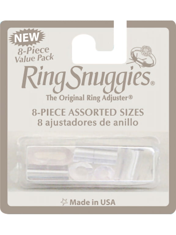 "The Original Ring Adjuster" Clear Plastic, 8-Piece Value Pack