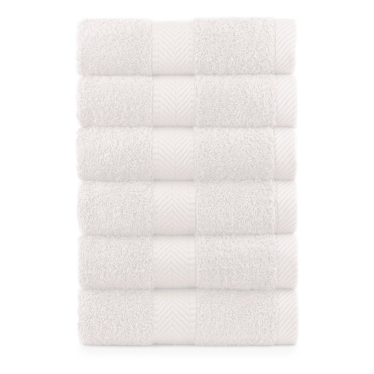 Ring Spun Kitchen Hand Towel Sheet for Family, Set of 6, Mint Green