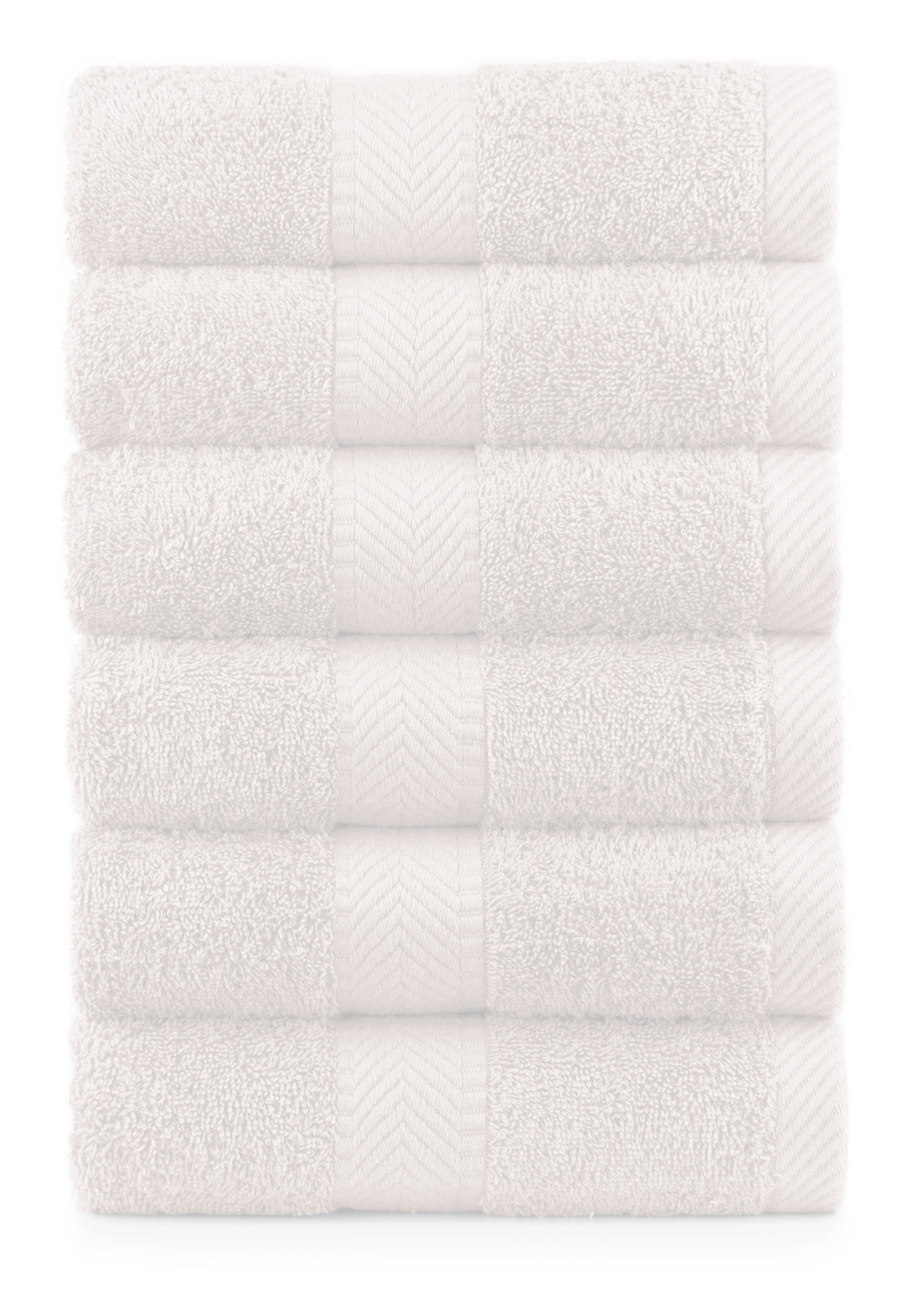 Ring Spun Cotton Terry Towel Sheet for Family, Set of 6, Ivory