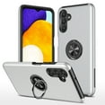 thumbnail image 1 of Ring Stand Case for Samsung Galaxy A32 5G, Dual-Layers Shockproof Protective Cover with Magnetic Rotated Ring Holder, Heavy Duty Camera Lens Protection Rugged Case for Samsung Galaxy A32 5G, Silver, 1 of 7