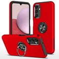 thumbnail image 1 of Ring Stand Case for Samsung Galaxy A35, Dual-Layers Shockproof Protective Cover with Magnetic Rotated Ring Holder, Heavy Duty Camera Lens Protection Rugged Case for Samsung Galaxy A35, Red, 1 of 7