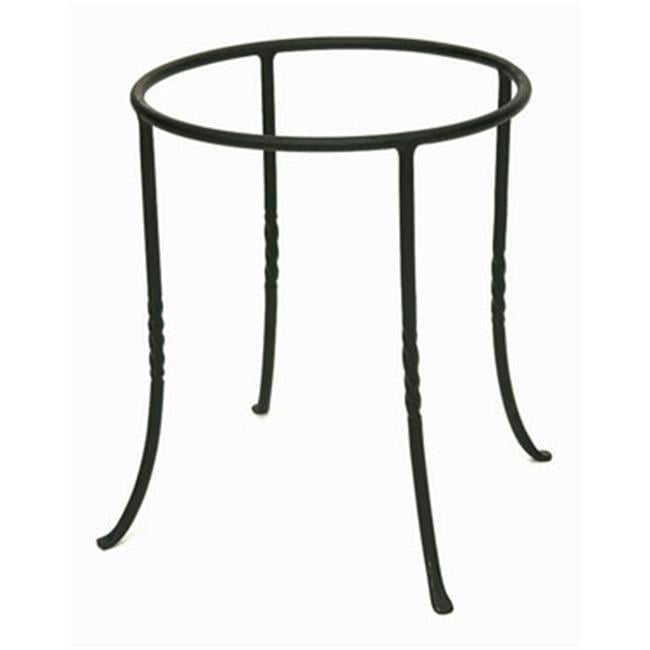 14" Black Wrought Iron Patio Plant Stand