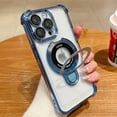 thumbnail image 1 of Ring Stand for iPhone 14 Pro Max Case Compatible with MagSafe,Military Grade Protection Magnetic Ring Holder Shockproof Hard Case with Camera Lens Protector for iPhone 14 Promax Blue, 1 of 7