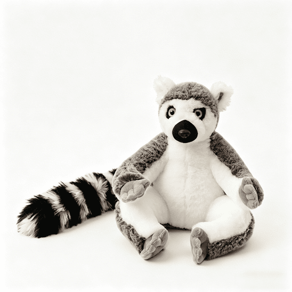 Ring Tailed Lemur Plush Toy 9.8 '' Lifelike Wildlife Park Animal Lemur Stuffed Animal Toy Gift for Kids