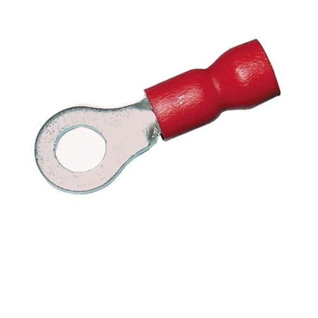 Ring Terminal Vinyl Insulated #8 RED 22-18 Gauge - 50PK