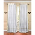 thumbnail image 1 of Ring Top Sheer Sari Curtains 60"W x 96"L matching tiebacks- Handcrafted White Indian Drapes Unlined for light & airy ambience Perfect for Living/Bedroom/Dining Room Sold in Pairs, 1 of 6