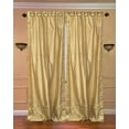 thumbnail image 1 of Ring Top Sheer Sari Curtains 80" W X 84" L matching tiebacks- Handcrafted Gold Indian Drapes Unlined for light & airy ambience Perfect for Living/Bedroom/Dining Room Sold in Pairs, 1 of 6