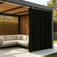 thumbnail image 1 of Ring Top Solid EVA Outdoor Curtain,Waterproof Wind Resistant Privacy Sun Shade Drape,for Patio,Porch,Pergola,Balcony,Backyard Decor, 1 of 6