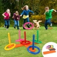 thumbnail image 1 of Ring Toss Game Set,Complete Indoor Outdoor Family Activity with Plastic Rings and Poles for Hand-Eye Coordination and Backyard Entertainment AKLJWH, 1 of 5