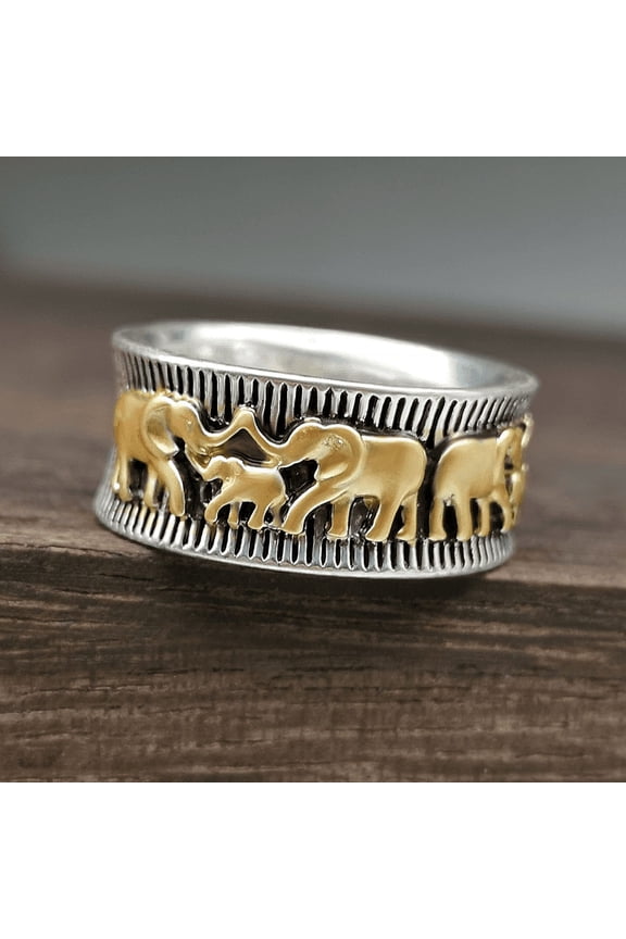 Ring, Vintage Bohemian Style, Women's Fashion Relief Stress Mood Ring, 0.70 cm Width,9
