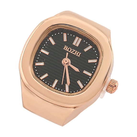 Ring Watch Fashion Square Ring Shape Watch Personality Creative Retro Ring Electronic Watch