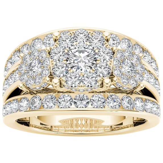 Ring for Women 925 Silver 14k Gold Rings Rings for Women Zircon Gold-plated Ring Rings Couple Inlaid Classic Jewelry Rings Rings In Jewelry Birthday Anniversary Jewelry Gift on Clearance