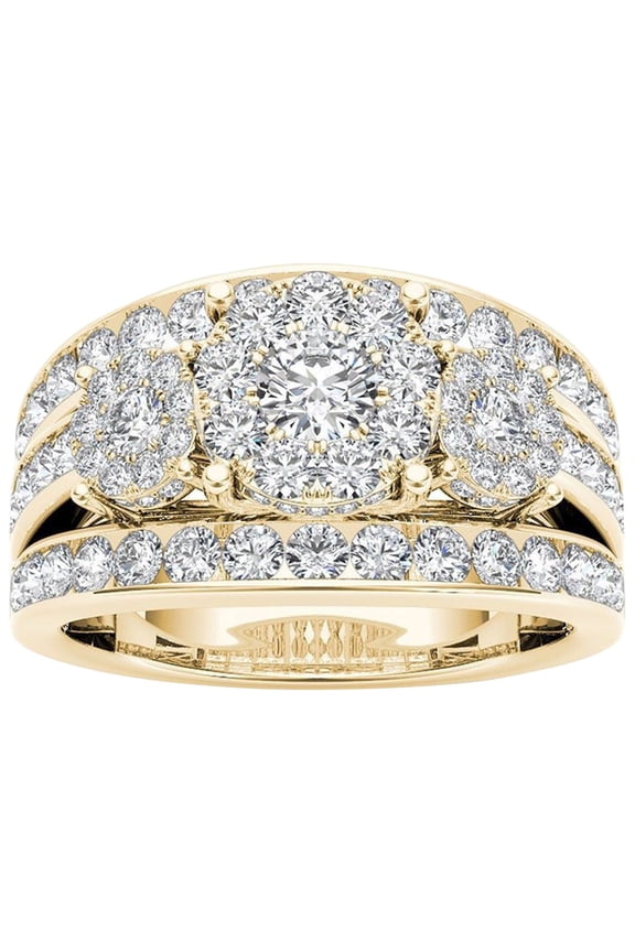 Ring for Women 925 Silver 14k Gold Rings Rings for Women Zircon Gold-plated Ring Rings Couple Inlaid Classic Jewelry Rings Rings In Jewelry Birthday Anniversary Jewelry Gift on Clearance