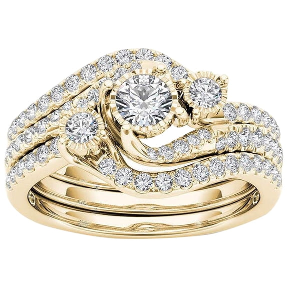 Ring for Women 925 Silver 14k Gold Rings Rings for Women Zircon Gold-plated Ring Rings Couple Inlaid Classic Jewelry Rings Rings In Jewelry Birthday Anniversary Jewelry Gift on Clearance