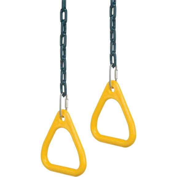 Swing N Slide DropShip Ring and Trapeze Combo Swing - Trapeze Style - 1 Piece, Black Residential Use, Standard Application