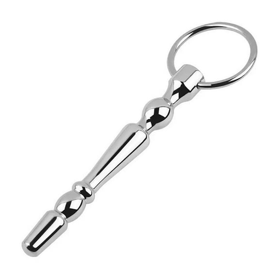 Ring at Top Short Silver Beads Massager Personal Massage Wand