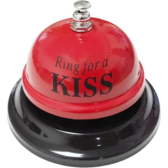 Ring for A Kiss, Hand Bell Service Bell Bar Counter Call Bell Ring Reception Bell Wedding Events Bell Party Events Bell (KISS-an)