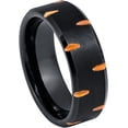 thumbnail image 1 of Ring for Men and Ladies Black IP with Rose IP Alternating Wedge Cuts – 8mm Wedding Band Ring Ideal Rings for Couples, 1 of 5