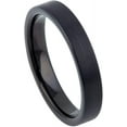 thumbnail image 1 of Ring for Men and Ladies ipauly inc Ring Black IP Plated Brushed Pipe Cut Band – 4mm Wedding Band Ring Ideal Rings for Couples, 1 of 5