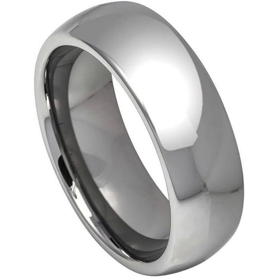 Ring for Men and Ladies ipauly inc Ring High Polished Classic Domed Band – 7mm Wedding Band Ring Ideal Rings for Couples