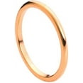 thumbnail image 1 of Ring for Men and Ladies ipauly inc Ring High Polished Rose Gold Tone IP Plated Thin Band – 2mm> Wedding Band Ring Ideal Rings for Couples, 1 of 5
