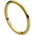thumbnail image 1 of Ring for Men and Ladies ipauly inc Ring High Polished Yellow Gold Tone IP Plated Thin Band – 2mm> Wedding Band Ring Ideal Rings for Couples, 1 of 5
