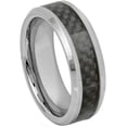 thumbnail image 1 of Ring for Men and Ladies ipauly inc Ring High Polished with Black Carbon Fiber Inlay – 8mm Wedding Band Ring Ideal Rings for Couples, 1 of 5