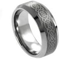 thumbnail image 1 of Ring for Men and Ladies ipauly inc Ring Laser Engraved Celtic Pattern – 8mm Wedding Band Ring Ideal Rings for Couples, 1 of 5