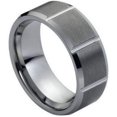 thumbnail image 1 of Ring for Men and Ladies ipauly inc Ring Multiple Vertical Grooves Brushed Center Beveled Edge – 8mm Wedding Band Ring Ideal Rings for Couples, 1 of 5