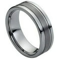 thumbnail image 1 of Ring for Men and Ladies ipauly inc Ring Ring Polished Shiny Double Grooved Brushed Center – 8mm> Wedding Band Ring Ideal Rings for Couples, 1 of 5