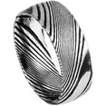 thumbnail image 1 of Ring for Men and Women Damascus Burl Wood Grain Texture Pattern Wedding Band Ring Ideal Rings for Couples, 1 of 5