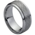 thumbnail image 1 of Ring for Men and Women Gifts With Thought Ring Brushed Center Laser Engraved Celtic Pattern – 9mm Wedding Band Ring Ideal Rings for Couples, 1 of 5