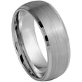 thumbnail image 1 of Ring for Men and Women Gifts With Thought Ring Brushed Center Low Beveled Edge – 8mm Wedding Band Ring Ideal Rings for Couples, 1 of 5
