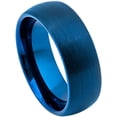 thumbnail image 1 of Ring for Men and Women Gifts With Thought Ring Domed Blue IP Plated Brushed Finish – 8mm Wedding Band Ring Ideal Rings for Couples, 1 of 5