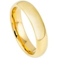 thumbnail image 1 of Ring for Men and Women Gifts With Thought Ring Domed Gold-Plated Shiny Polished – 5mm Wedding Band Ring Ideal Rings for Couples, 1 of 5