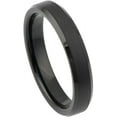thumbnail image 1 of Ring for Men and Women Gifts With Thought Ring Flat Brushed Center High Polished Beveled Edge – 4mm Wedding Band Ring Ideal Rings for Couples, 1 of 5