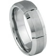 thumbnail image 1 of Ring for Men and Women Gifts With Thought Ring Multiple Vertical Grooves – 7mm Wedding Band Ring Ideal Rings for Couples, 1 of 5