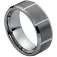 thumbnail image 1 of Ring for Men and Women Gifts With Thought Ring Multiple Vertical Grooves Brushed Center Beveled Edge – 8mm Wedding Band Ring Ideal Rings for Couples, 1 of 5